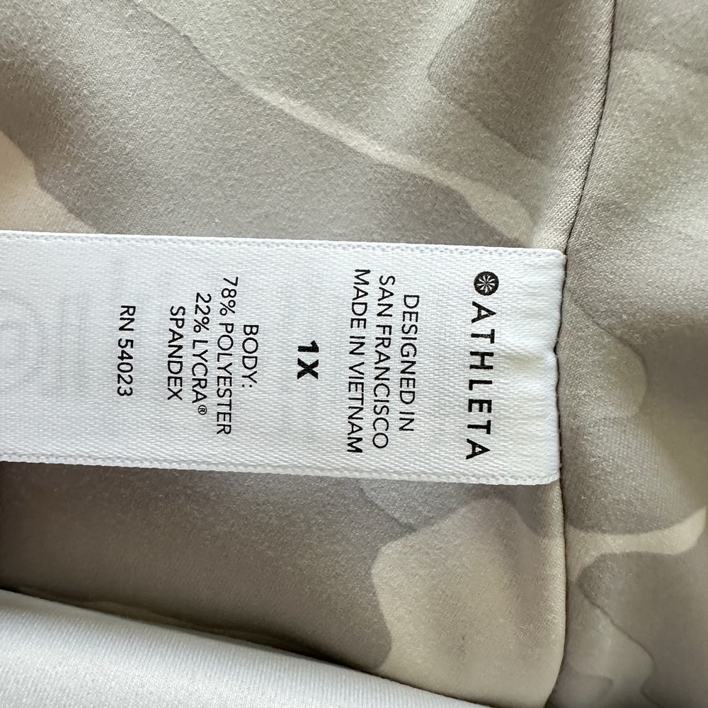 NEW Athleta Elation Camo 7/8 Tight Taupe Sz 1X, High Rise, UPF, Moisture Wicking - Picture 7 of 7